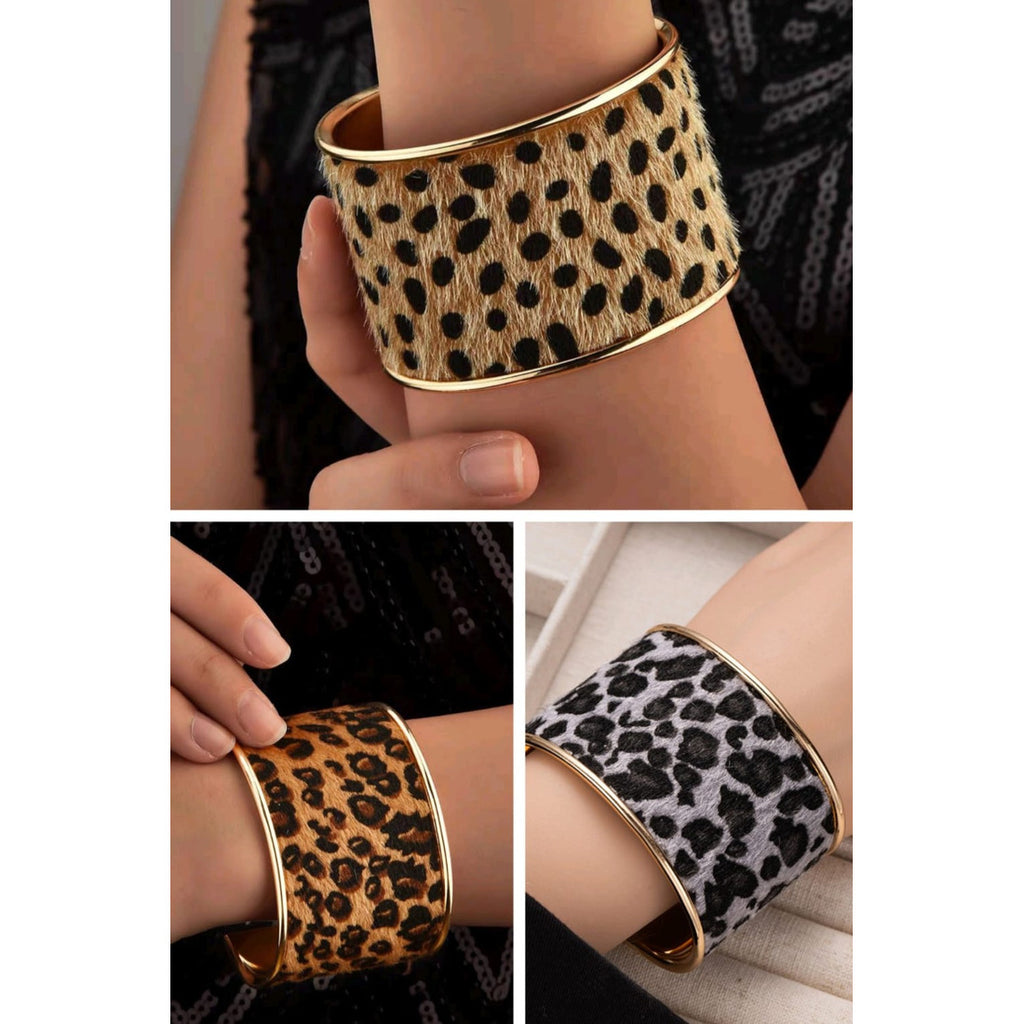 Leopard print bracelet for women