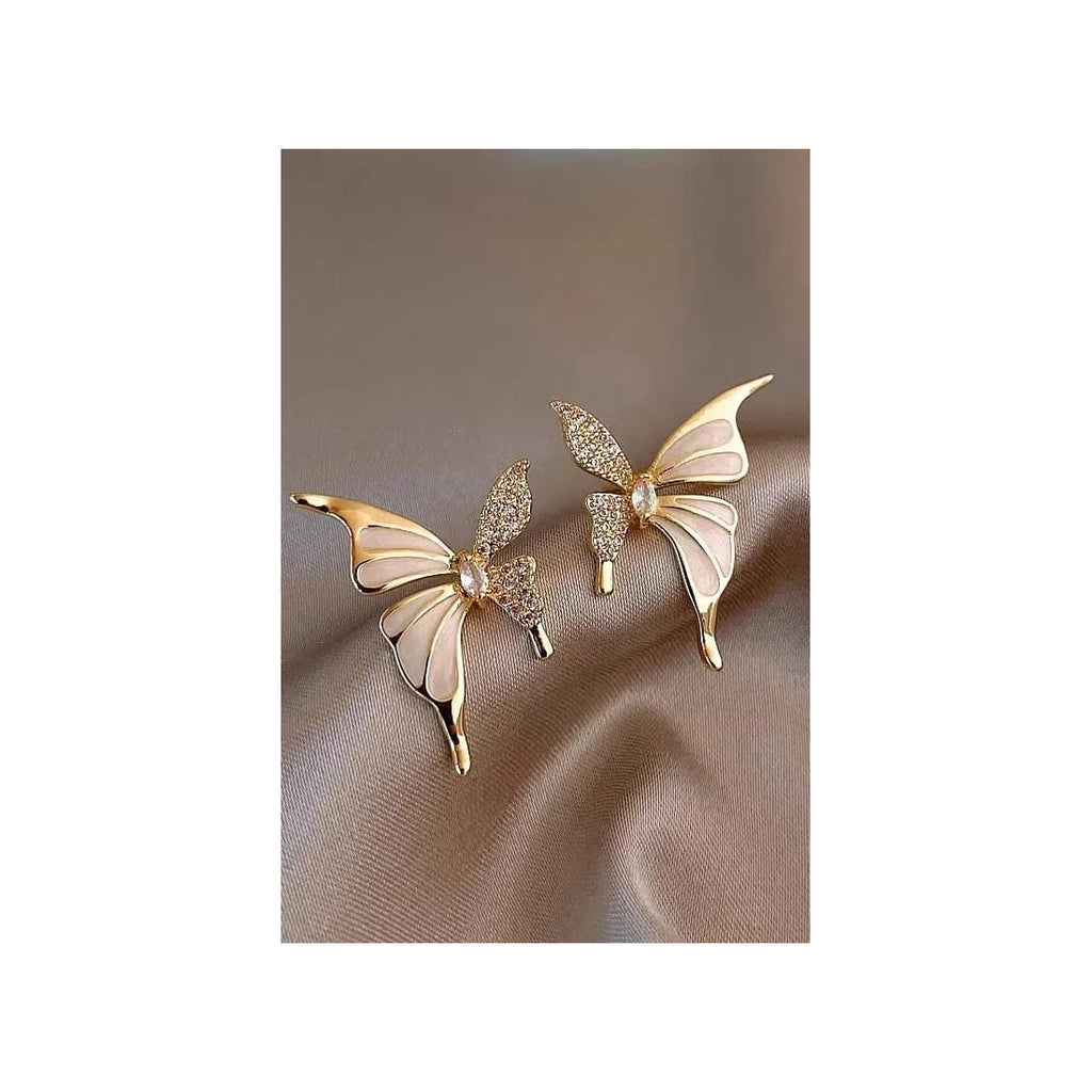 Butterfly ear studs for women