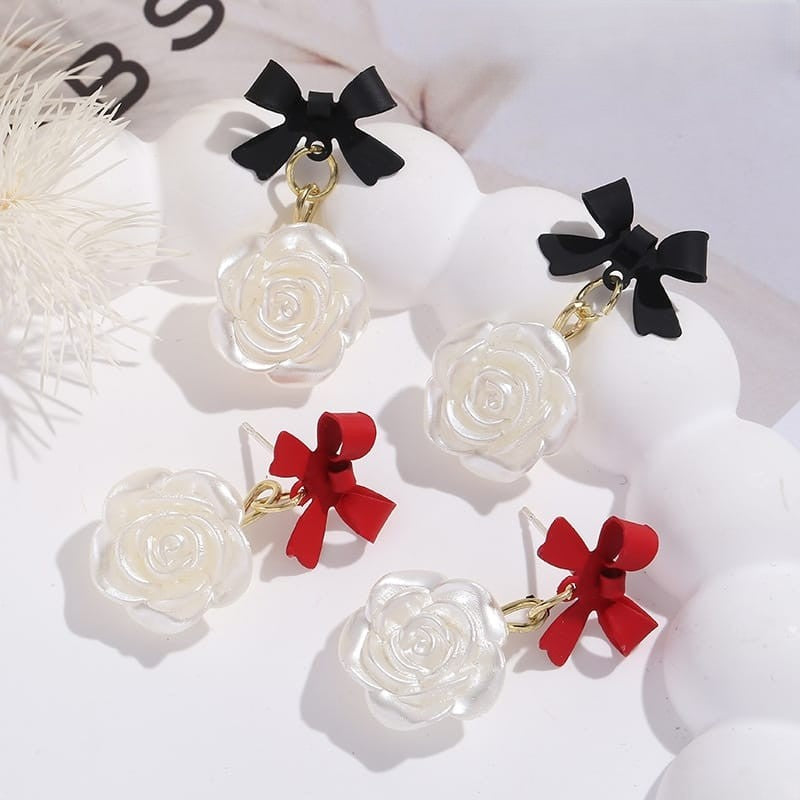 Flower and bow Earings for women