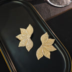 Leafy earrings for women Big Size, Premium Quality Colour:- Gold Electroplating Material:- Zinc Pls check real video for better look