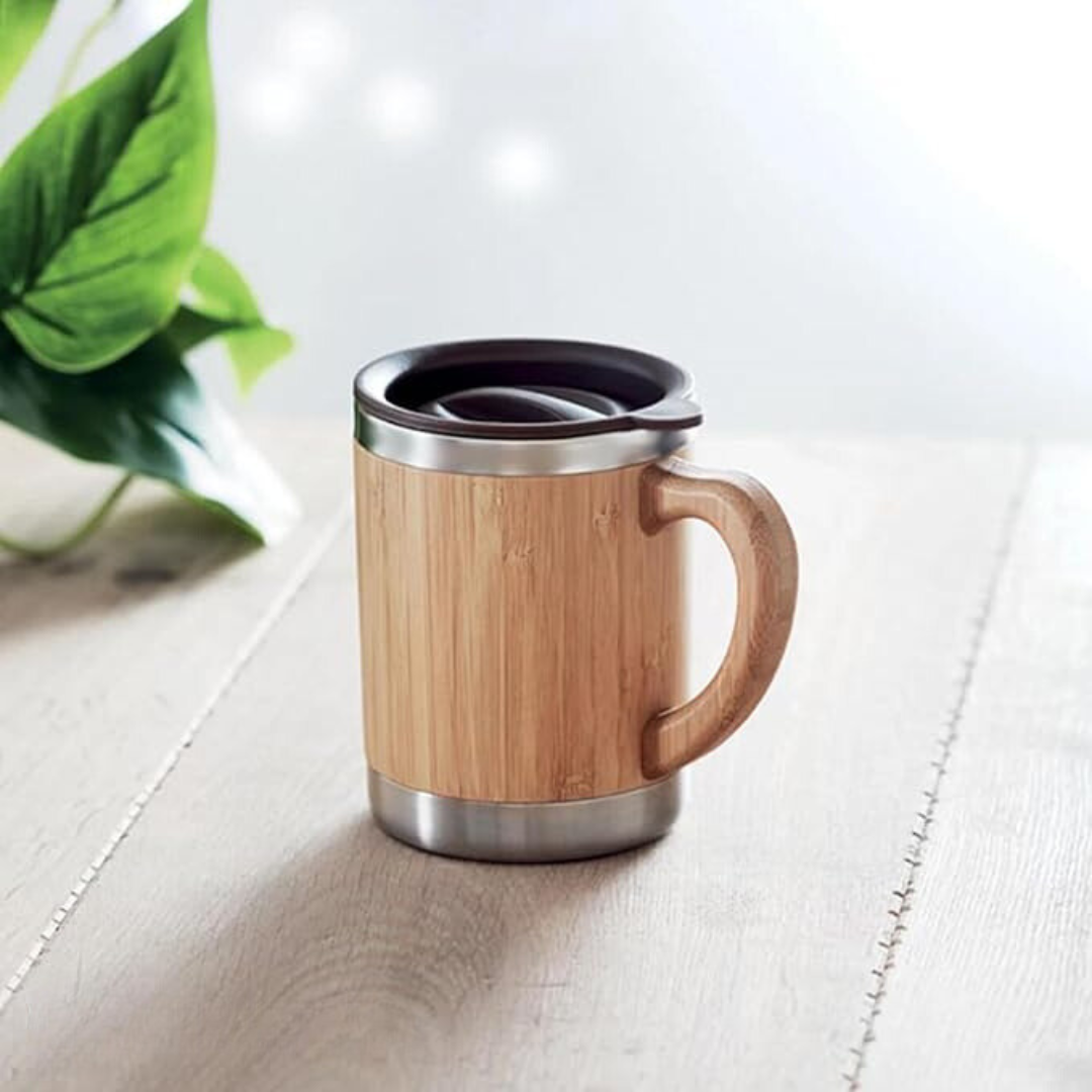 Bamboo Mug – Stainless Steel Tumbler, Leak-Proof & Durable - The Bamboo Bae