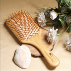 Bamboo Wooden Hair Brush – Natural Paddle Hair Brush with Bamboo Bristles | Styling Brush for Women & Men