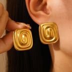 Stainless steel Earrings for women Hot selling and trending design Anti Tarnish and Anti Allergic Superior Quality 18 k gold plated plated