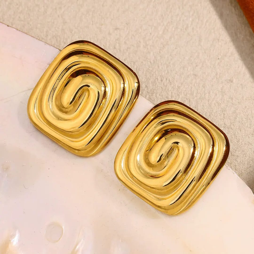 Stainless steel Earrings for women Hot selling and trending design Anti Tarnish and Anti Allergic Superior Quality 18 k gold plated plated