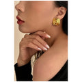 Stainless steel Earrings for women Hot selling and trending design Anti Tarnish and Anti Allergic Superior Quality 18 k gold plated plated