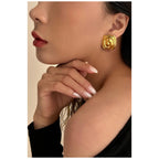 Stainless steel Earrings for women Hot selling and trending design Anti Tarnish and Anti Allergic Superior Quality 18 k gold plated plated