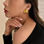 Stainless steel Earrings for women Hot selling and trending design Anti Tarnish and Anti Allergic Superior Quality 18 k gold plated plated