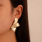 Stainless Steel leafy earrings18 k gold plated Anti tarnish and Anti Allergic Superior Quality
