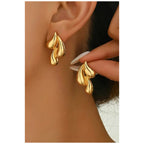 Stainless Steel tears drop earrings 18 k gold plated Anti tarnish and Anti Allergic Superior Quality