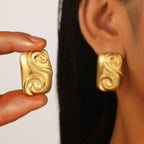 Stainless steel Earrings foe Women18 k gold plated Anti tarnish and Anti Allergic Superior Quality