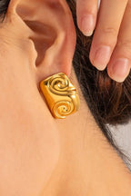 Stainless steel Earrings foe Women18 k gold plated Anti tarnish and Anti Allergic Superior Quality