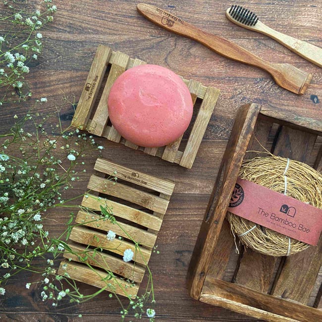 Zero Waste Kit | Personal Care Festive Gifting Combo | Soap Tray + Toothbrush + Tongue Cleaner + Loofah