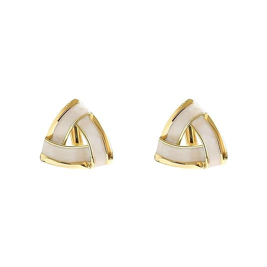 Anti tarnish Geometrical shape Ear studs