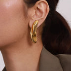 Stainless steel earrings for womenColor :- Gold18 k gold plated Anti tarnish and Anti Allergic Superior Quality jewellery