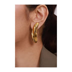 Stainless steel earrings for womenColor :- Gold18 k gold plated Anti tarnish and Anti Allergic Superior Quality jewellery