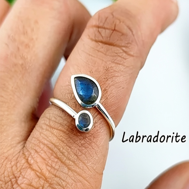 Ring 2 stone, Adjustable