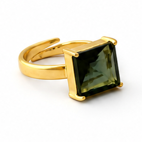 Cushion Shape Gemstone Adjustable Ring