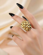 Stainless steel statement rings for women