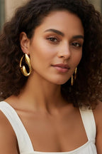 Stainless steel Earrings for women Anti tarnish and Anti Allergic Colour:- Gold 18 k gold plated with superior Quality
