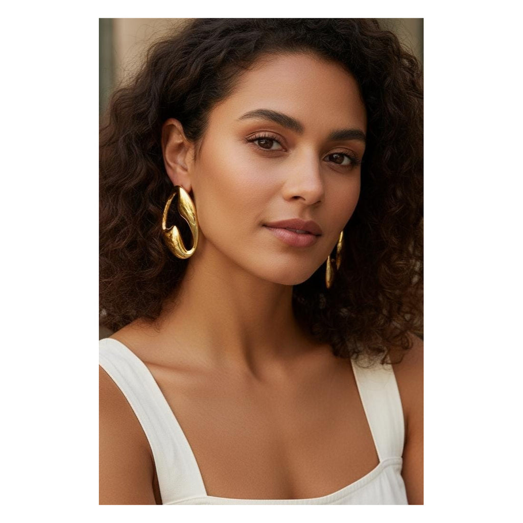 Stainless steel Earrings for women Anti tarnish and Anti Allergic Colour:- Gold 18 k gold plated with superior Quality
