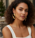 Stainless steel Earrings for women Anti tarnish and Anti Allergic Colour:- Gold 18 k gold plated with superior Quality