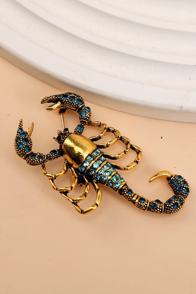 Scorpion shaped Brooch Unisex style for men and women bothAnti tarnished material Colour:- Same as photo Material:- Alloy copper
