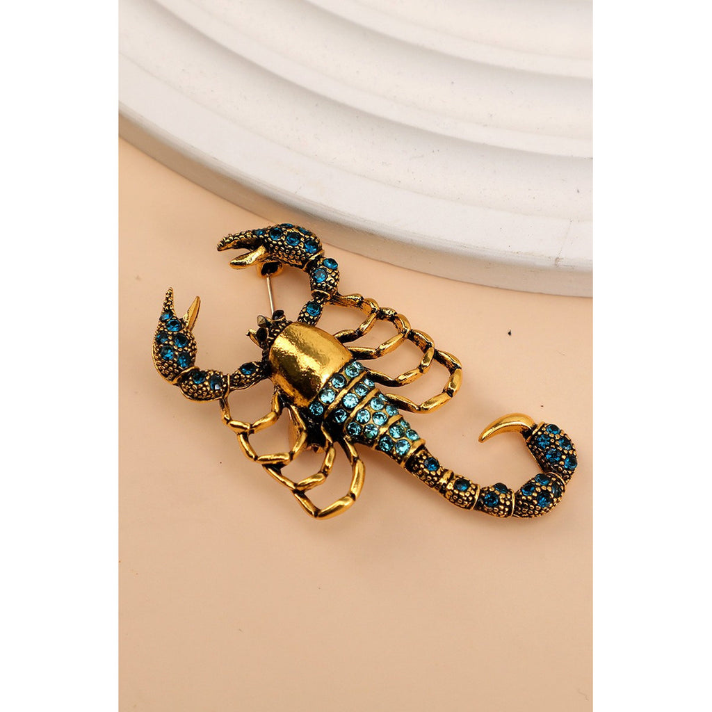 Scorpion shaped Brooch Unisex style for men and women bothAnti tarnished material Colour:- Same as photo Material:- Alloy copper