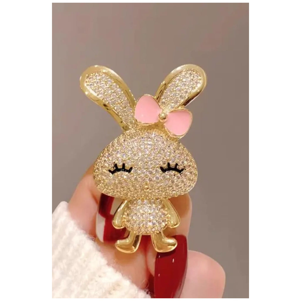 Cute rabbit style Brooch Unisex style for men's and womenColour:- gold Anti Tarnish material, superior Quality