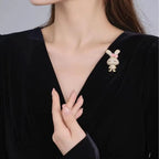 Cute rabbit style Brooch Unisex style for men's and womenColour:- gold Anti Tarnish material, superior Quality