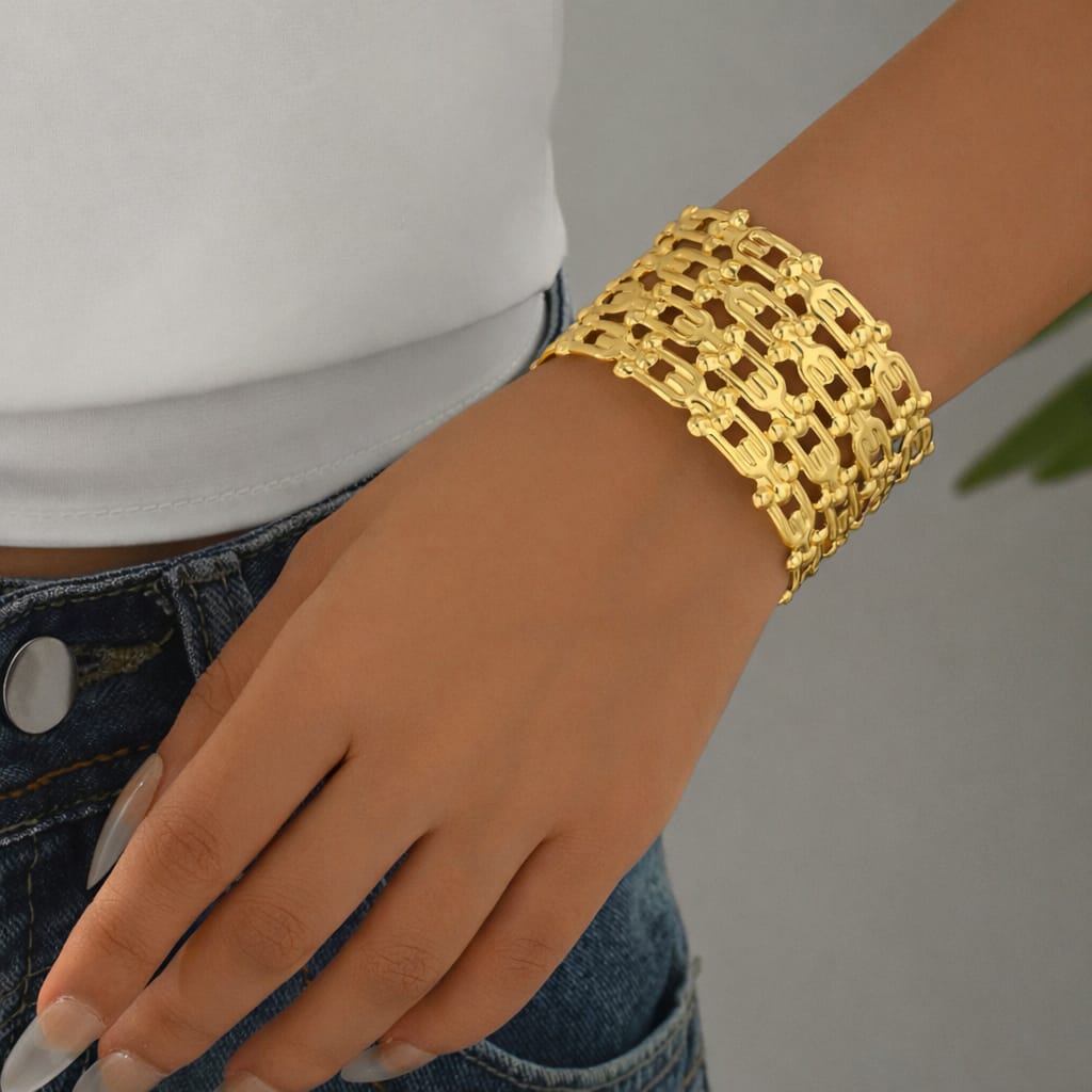 Hot selling bracelet designs Adjustable sizes Anti Tarnish and Anti Allergic Material:- Alloy copper