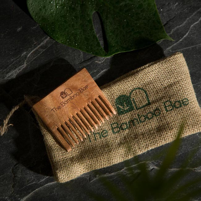 Mini Comb | Neem Wood Comb | Perfect for Travelling | For Men & Women