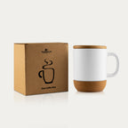 Cork Coffee Mug – Porcelain Mug with Cork Base & Bamboo Lid - The Bamboo Bae