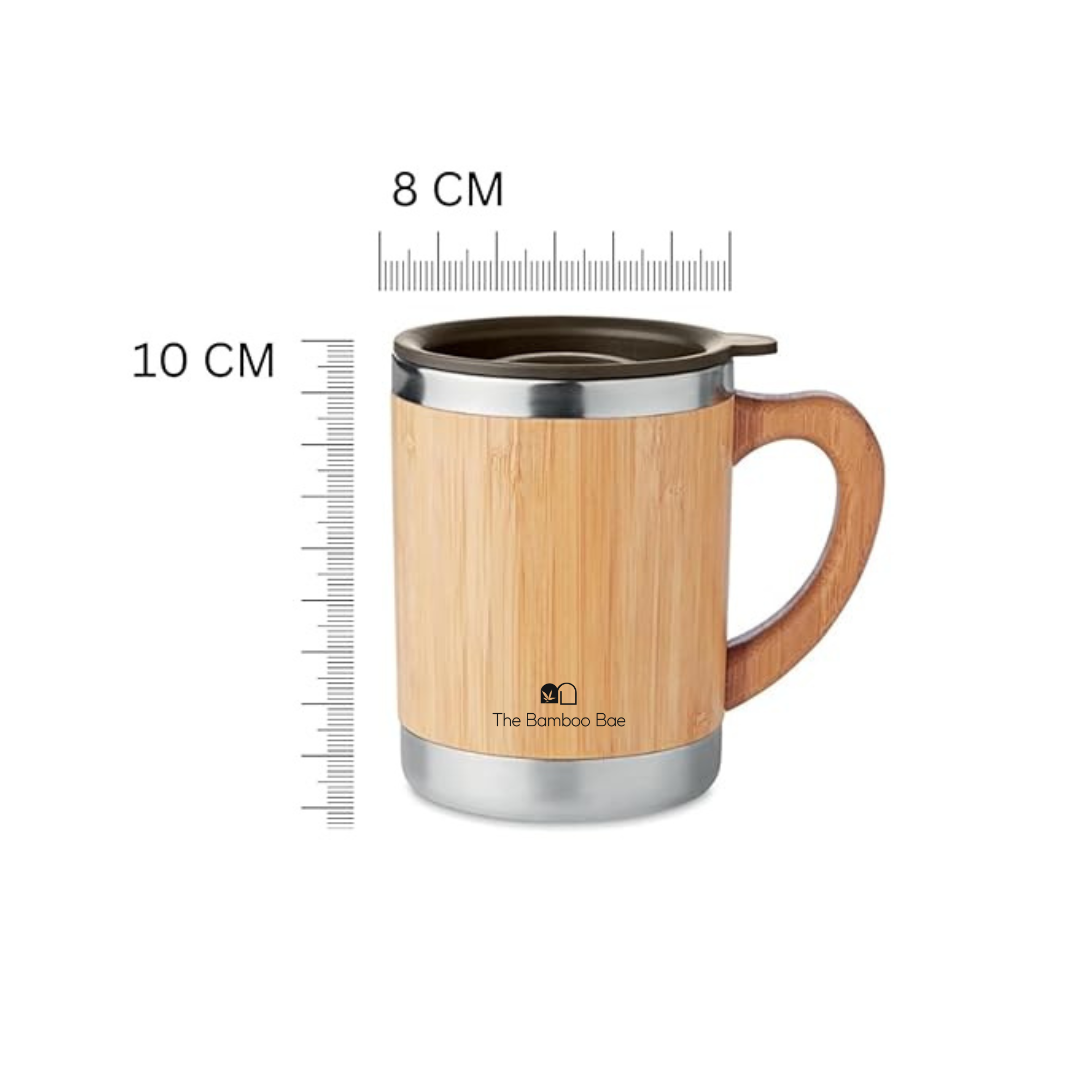 Bamboo Mug – Stainless Steel Tumbler, Leak-Proof & Durable - The Bamboo Bae