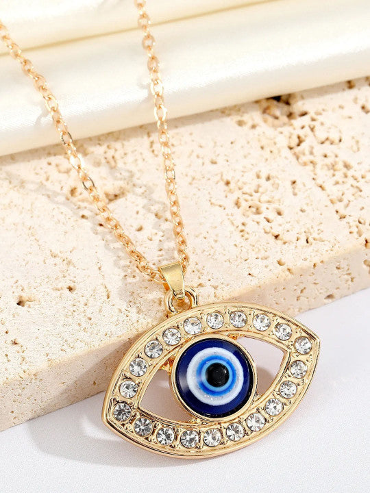 Evil eye neck chain