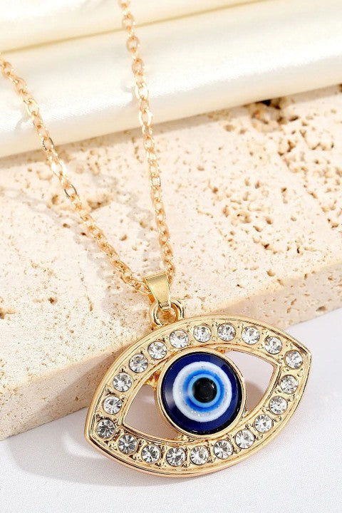 Evil eye neck chain