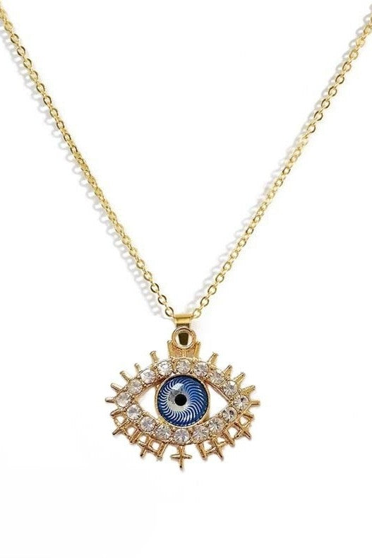 Evil eye neck chain Color specifications :- silver,  golden chain