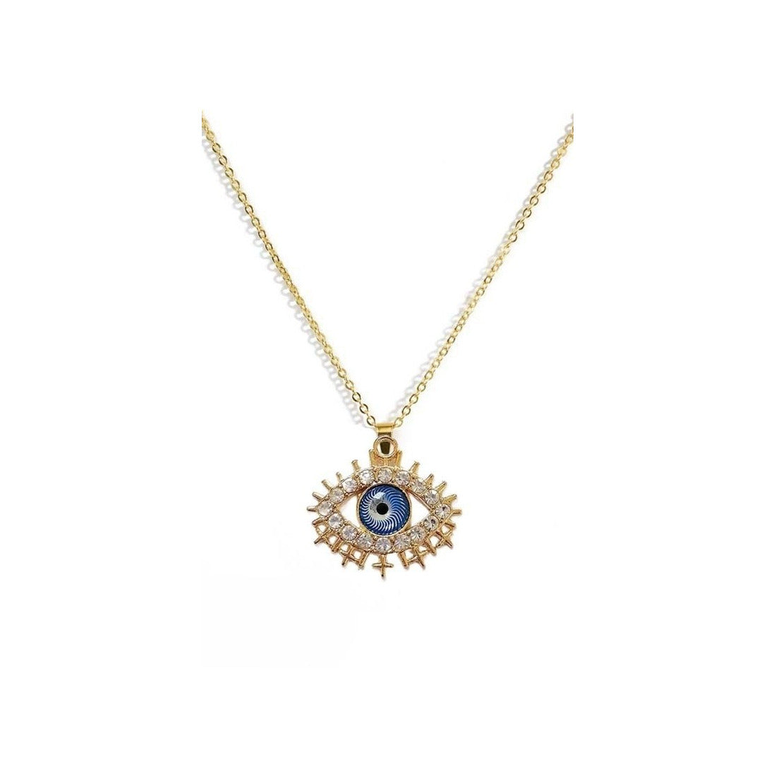 Evil eye neck chain Color specifications :- silver,  golden chain