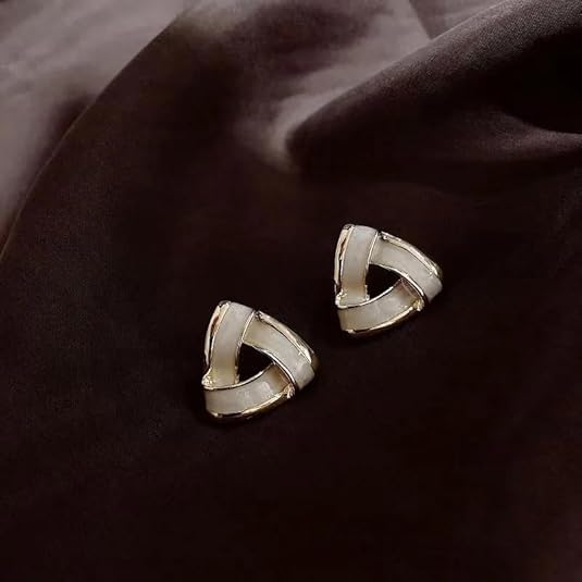 Anti tarnish Geometrical shape Ear studs