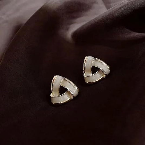Anti tarnish Geometrical shape Ear studs