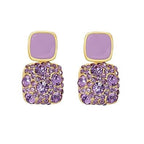 Anti Tarnish Luxury Ear studs Color :-  Purple