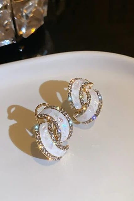 Anti tarnish Geometrical shape Ear Studs