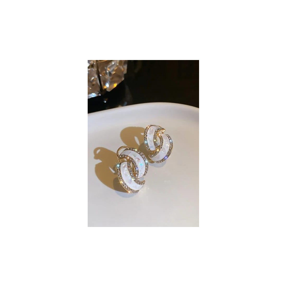 Anti tarnish Geometrical shape Ear Studs