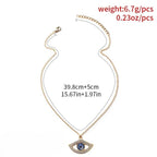 Evil eye neck chain Color :- golden,  silver chain
