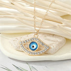 Evil eye neck chain Color :- golden,  silver chain