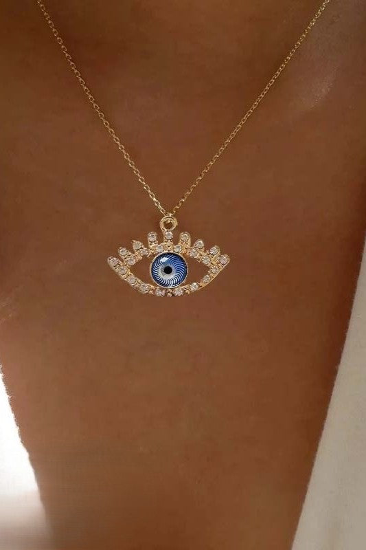 evil eye neck chain