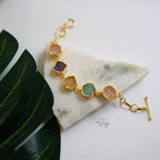 Five Crystal Line Bracelet