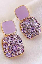 Anti Tarnish Luxury Ear studs Color :-  Purple