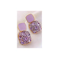 Anti Tarnish Luxury Ear studs Color :-  Purple