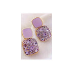 Anti Tarnish Luxury Ear studs Color :-  Purple