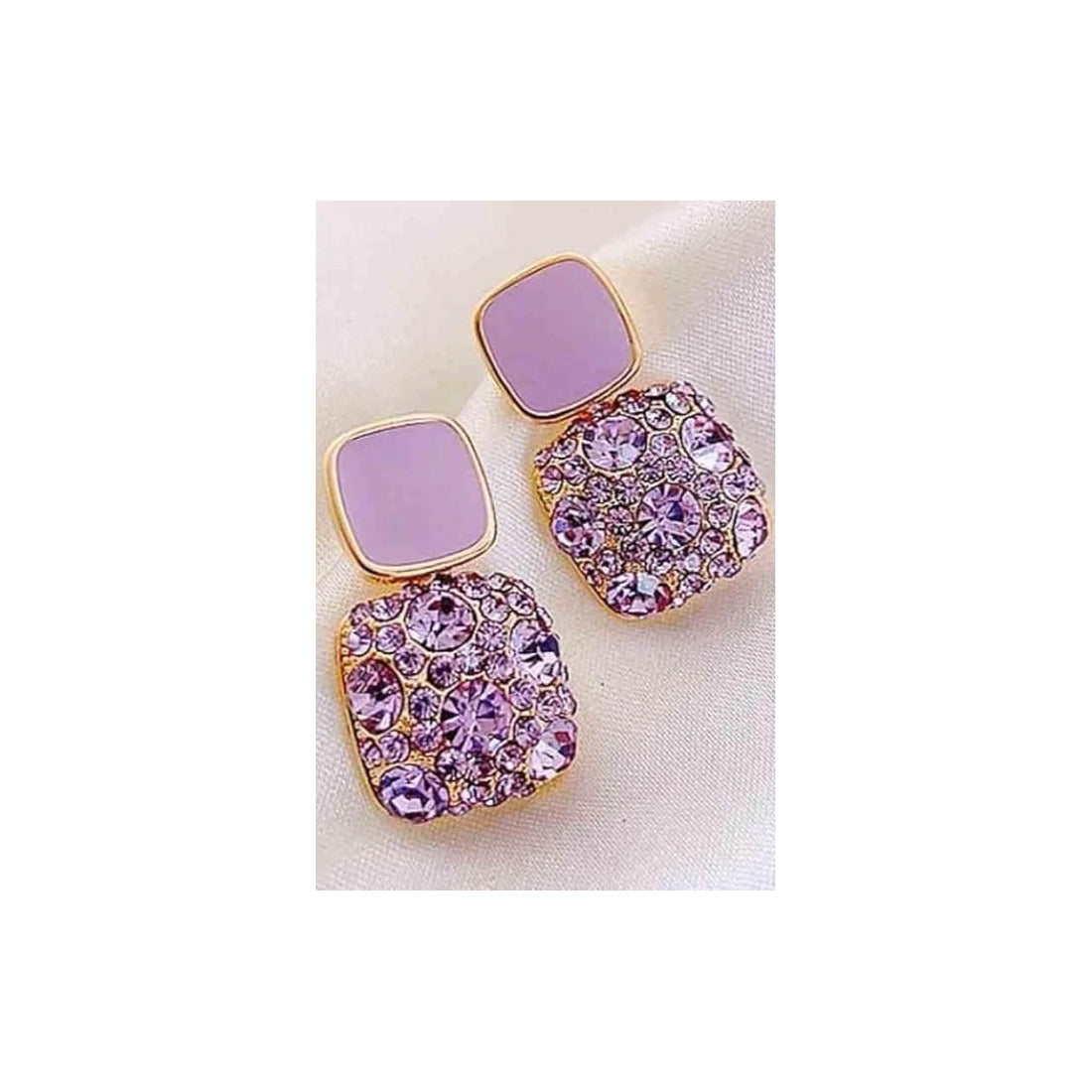 Anti Tarnish Luxury Ear studs Color :-  Purple